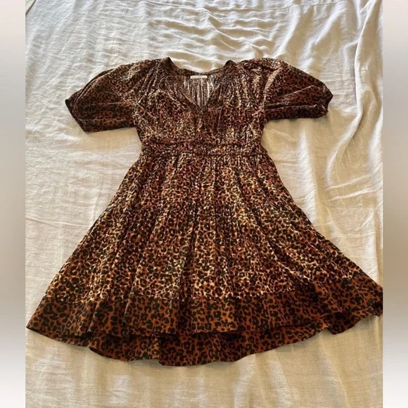 Ulla Johnson Mariana Puff Sleeve V-Neck Mini Dress Size 2 - Picture 9 of 16
